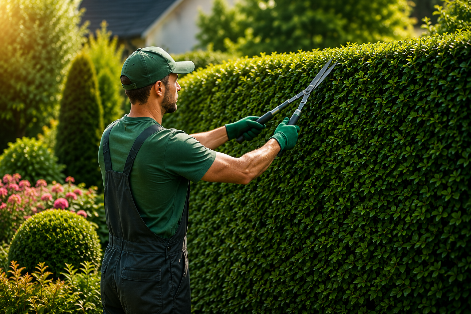 Garden bed and hedge trimming completed by Green & Clean Services